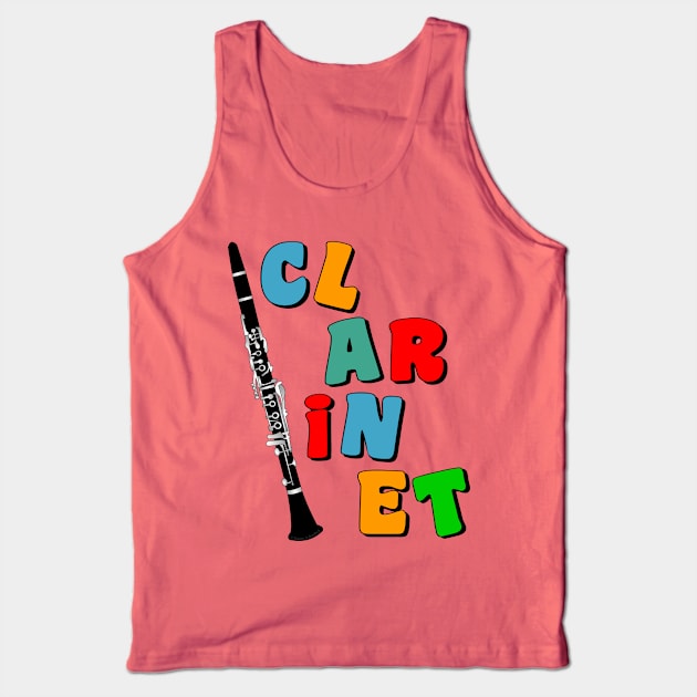 Colorful Clarinet Tank Top by Barthol Graphics